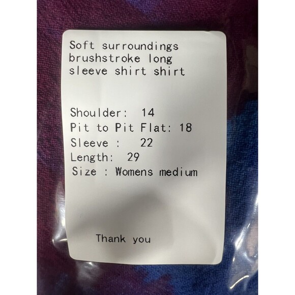 Soft Surroundings Women’s Painters Palette Gauze Brushstroke Top Small - Picture 12 of 12